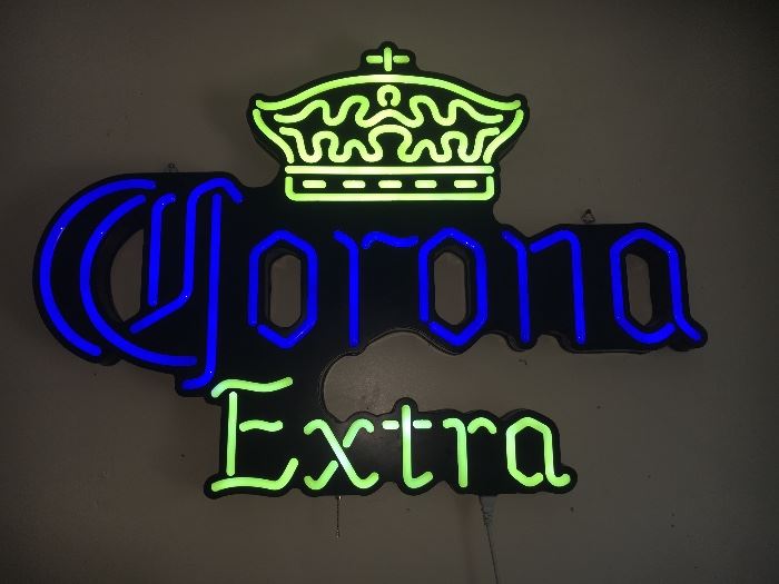Lighted Corona Extra sign.