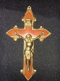 Vintage brass and Bakelite crucifix.