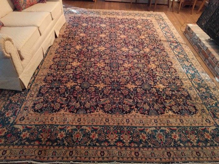 Beautiful Persian Kashan, 100% wool, hand woven, measures 11'-10" x 8'-5"