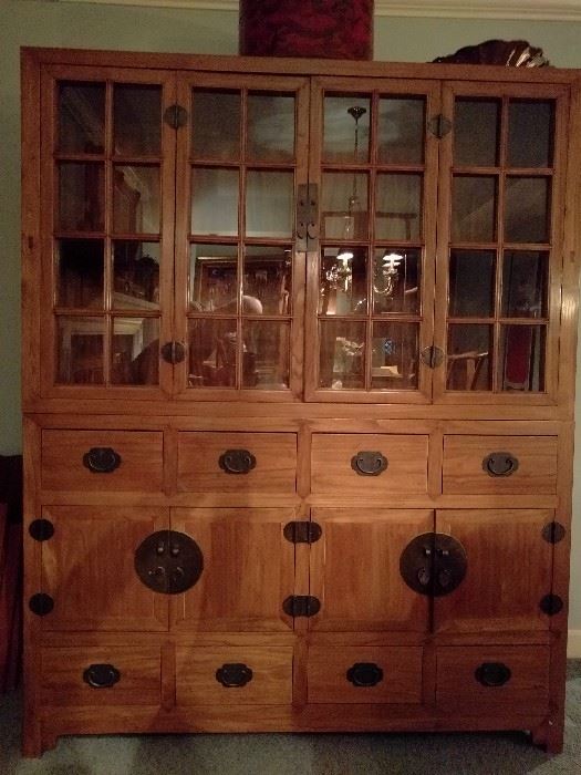LOVE this! Two-piece china cabinet, made... in China! 