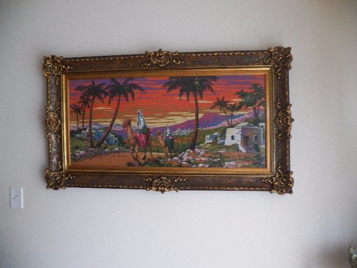 Oasis Needlepoint picture - Original