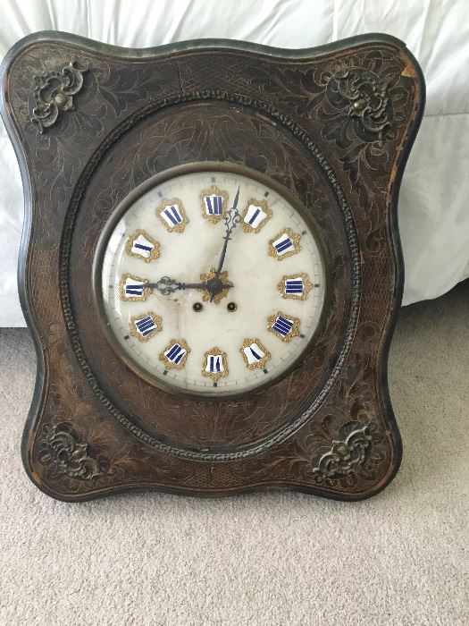 Antique porcelain face clock