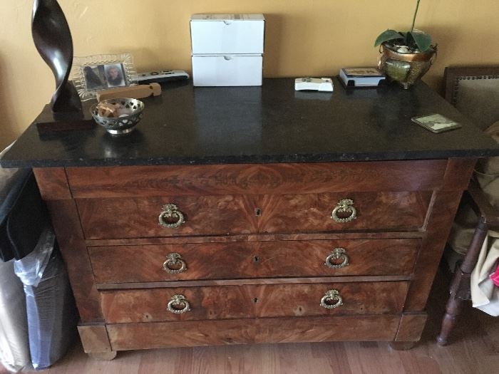 Another imported French marble top chest