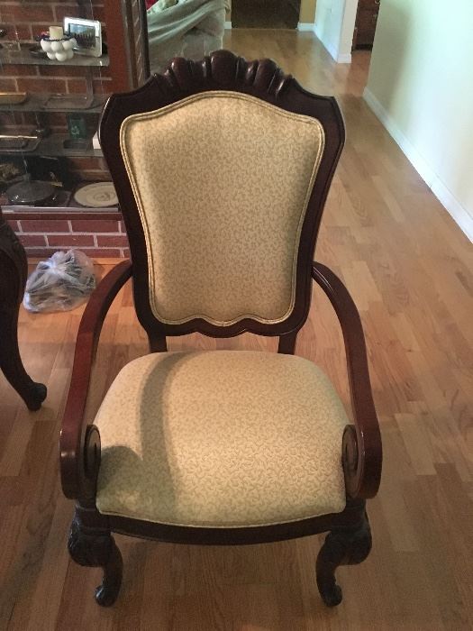 Beautifully upholstered dining chairs