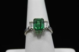 14K Synthetic Stones Ring