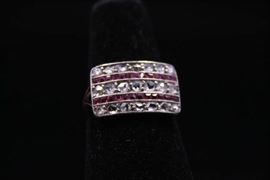 14K Gold Ruby and Diamond Ring