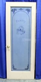 Etched Glass Pantry Door, 30"W x 80"H
