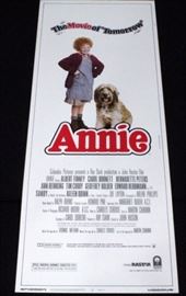 Original 1981 & 1982 "On the Right Track" and "Annie" Gary Coleman, Albert Finney, Carol Burnett Insert Movie Posters, 14" x 36"