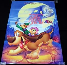 Original 1992 Walt Disney "The Adventures of the Great Mouse Detective" Double Sided Movie Poster, Rolled