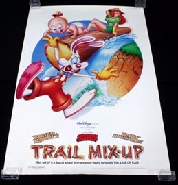 Original 1993 Walt Disney Steven Spielberg "Roger Rabbit Trail Mix-Up" Double Sided Movie Poster, Rolled