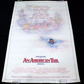 Original 1986 Steven Spielberg "An American Tail" One Sheet Movie Poster