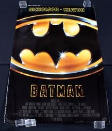 Original 1989 "Batman" Jack Nicholson Michael Keaton One Sheet Movie Poster, Rolled