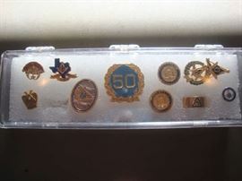 Masonic pins and ring