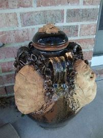 Large Pot with Faces