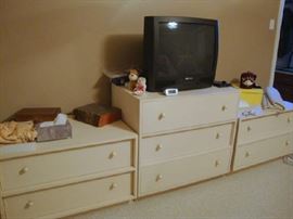 three section White Dresser