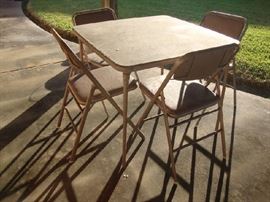 Card Table and Chairs