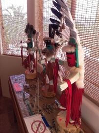 More large 12" Kachina dolls.