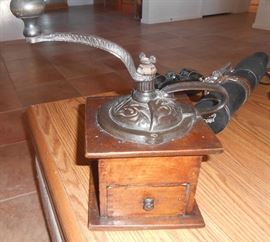 Antique coffee grinder