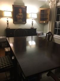 Mahogany Dining Room table with six chairs
