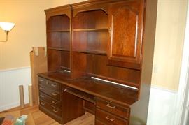 Large office desk/bookshelf combination