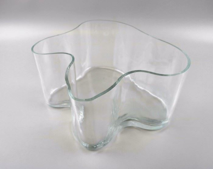 Alvor Aalto Ii Glass Bowl Signed	
