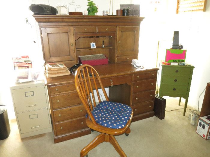 Another Look At The Executive Desk And Chair, Nice Two Drawer Filing Cabinet