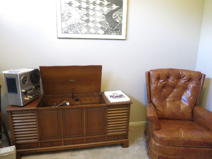 Akai Reel To Reel, Zenith Stereo, Vintage Chair