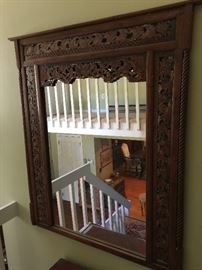Hand carved decorative mirror