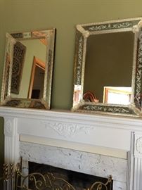 PAIR of VENETIAN mirrors