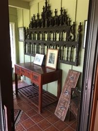 Monumental architectural decorative wall fragment/headboard