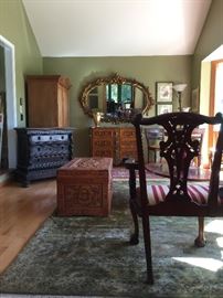 Monumental gold gilt mirror