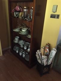 12" deep x 38" w x 76" h Banded  inlaid mahogany bookcase 