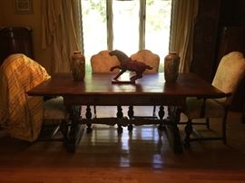 Italian Renaissance style table. Beautiful grain and finish
