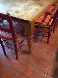 Farm table 34" wide x 72" long x 31" h