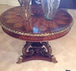 Detail of foyer center table