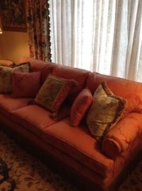 Rose damask sofa