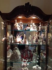 Dresdens, Lladro, Royal Doulton balloon lady, Bohemian glass