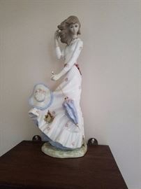 victorian girl with hat umbrella