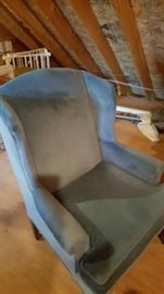 Smokey blue Wing back chair