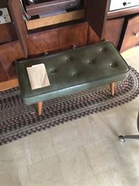 Green Tufted Foot Stool