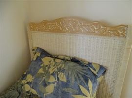 Headboard on Pier 1 twin bed.