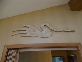 Stylized decorative swan.