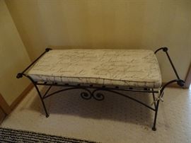 Iron bench.