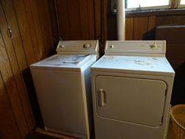 Washer & electric dryer.
