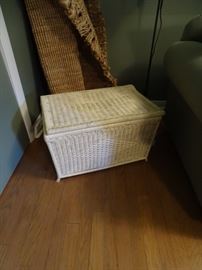 Wicker trunk.