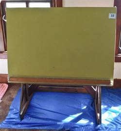 vintage drafting table looks sturdy and complete