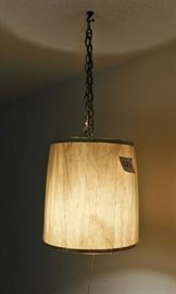 vintage mid century swag light.  lot 121