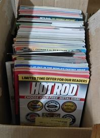 motor trend + hot rod magazines.  lot 54