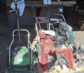mowers, snowblower all seen all included