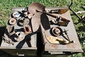 collection of cool rusty items